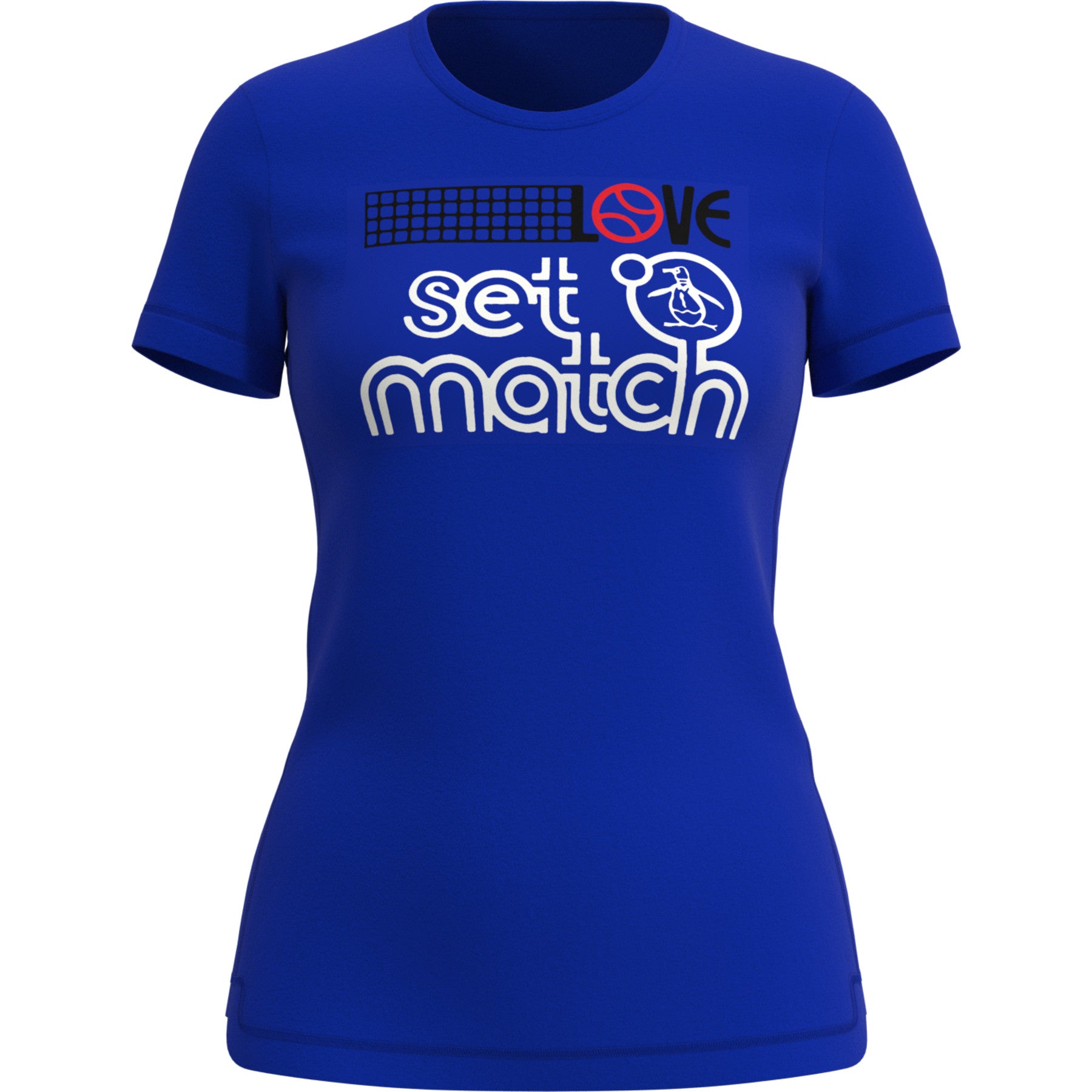 View Womens Tennis Love Set Match Graphic Tennis TShirt In Blue Tattoo information