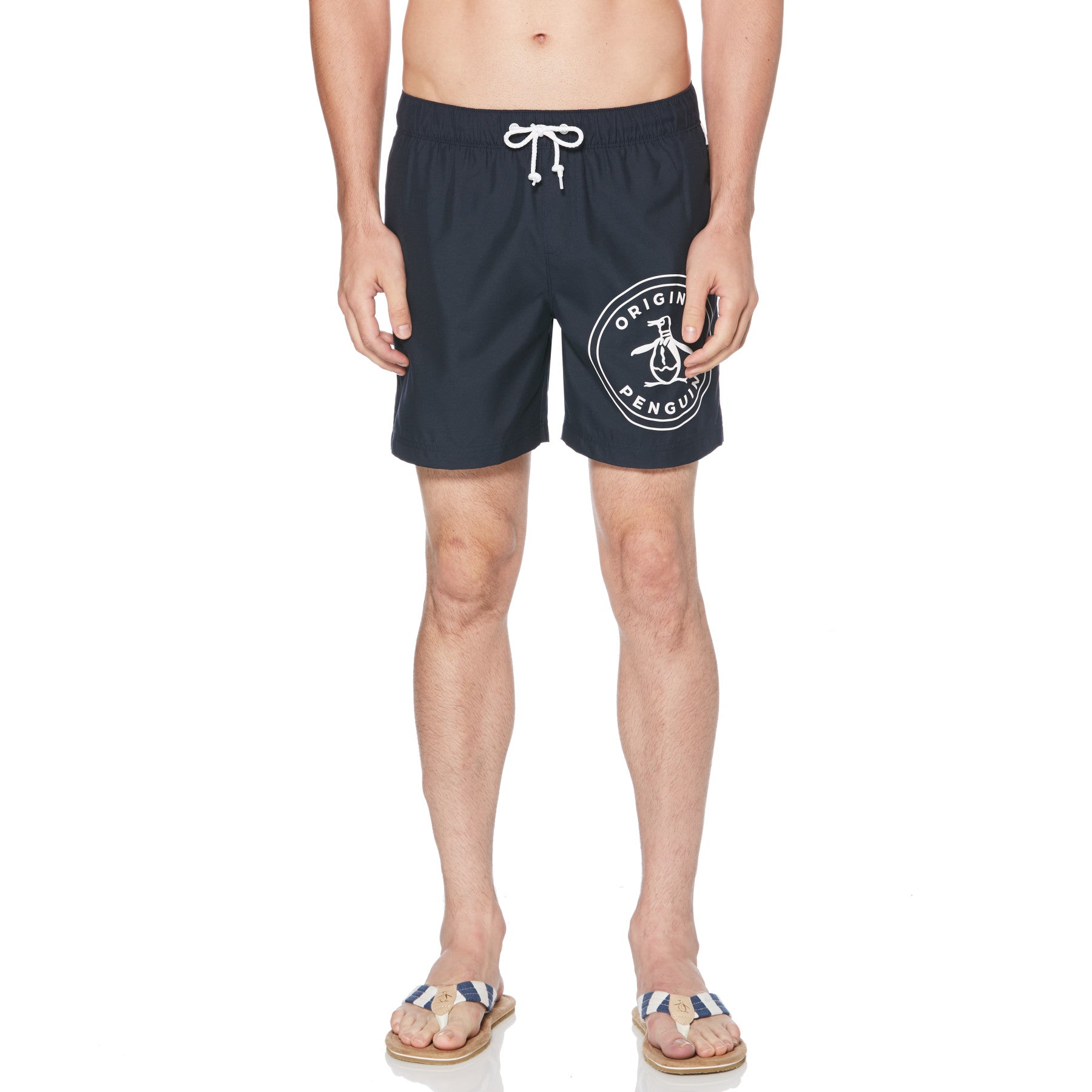 View Stamp Logo Swim Shorts In Dark Sapphire information