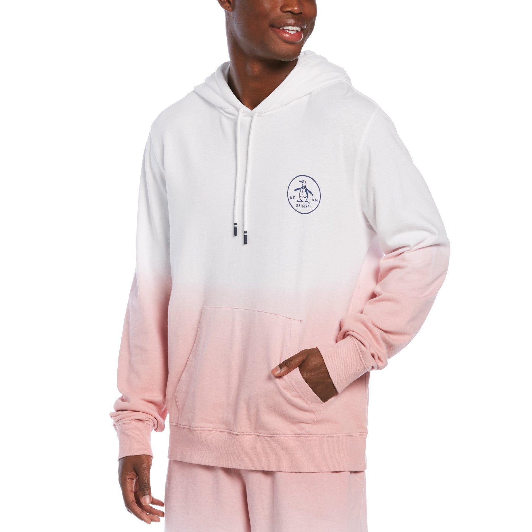 View Original Penguin Tonal Pete Fleece Hoodie Pink Mens information