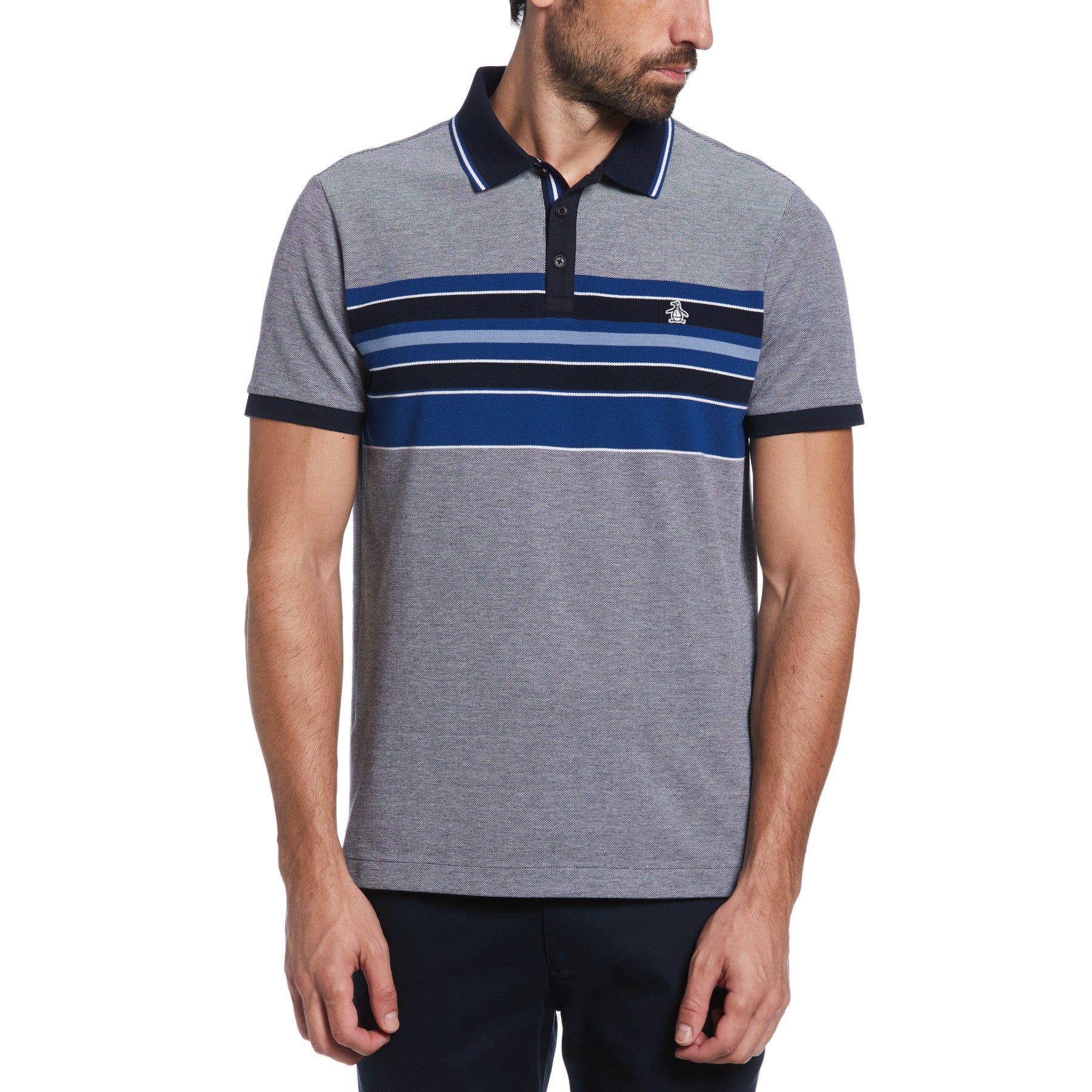 View Birdseye Organic Cotton Pique Polo Shirt In Dark Sapphire information