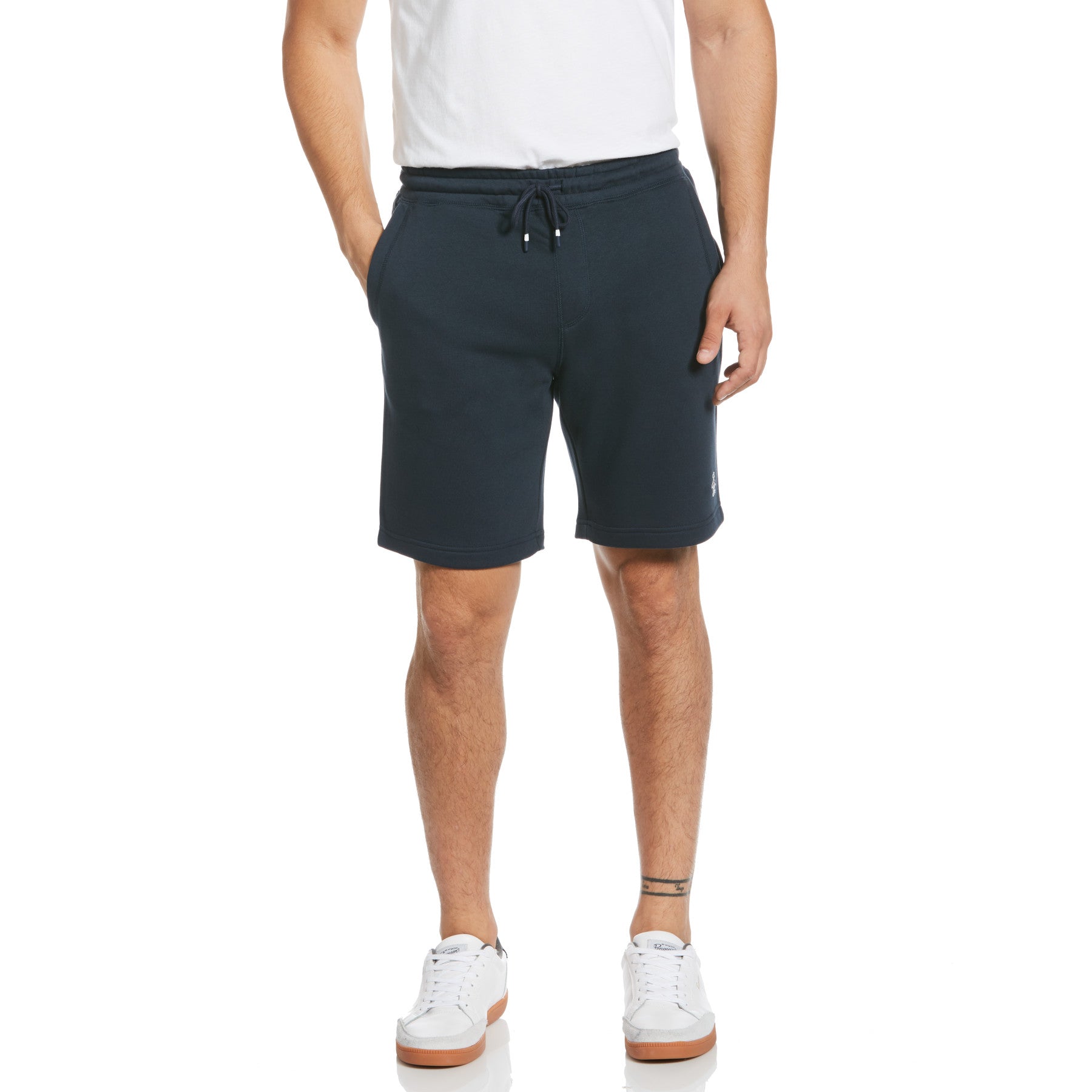 View Sticker Pete Fleece Jogger Shorts In Dark Sapphire information