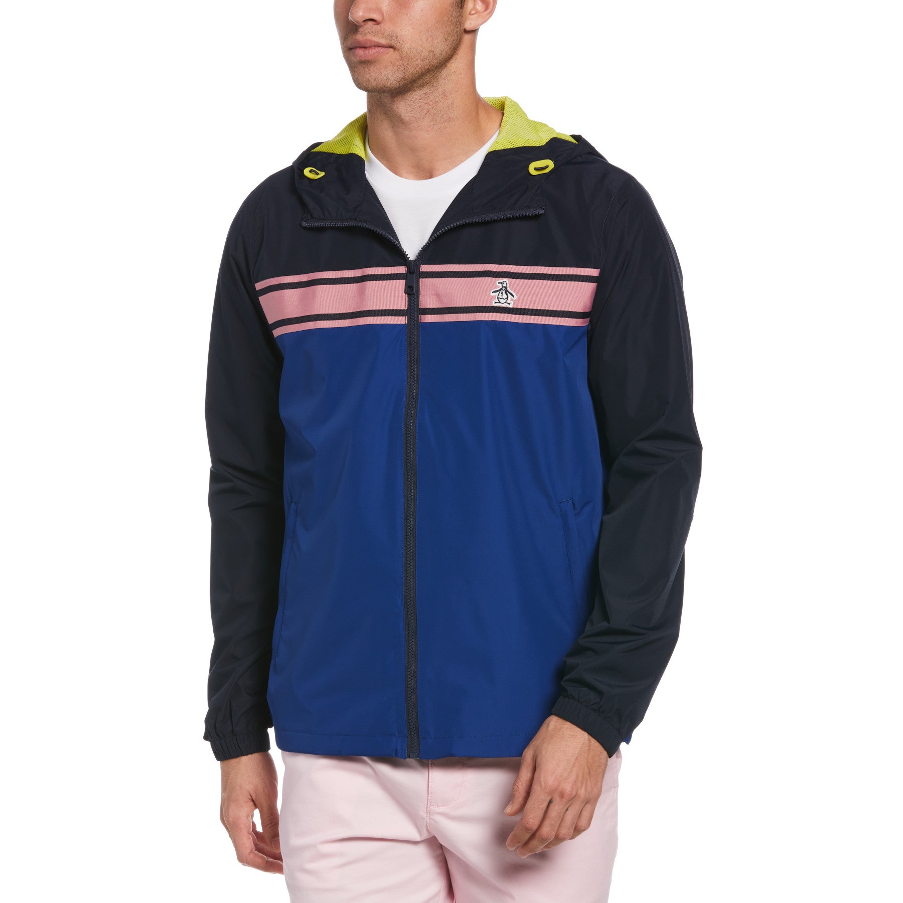 View Colour Block Lightweight Jacket In Dark Sapphire information