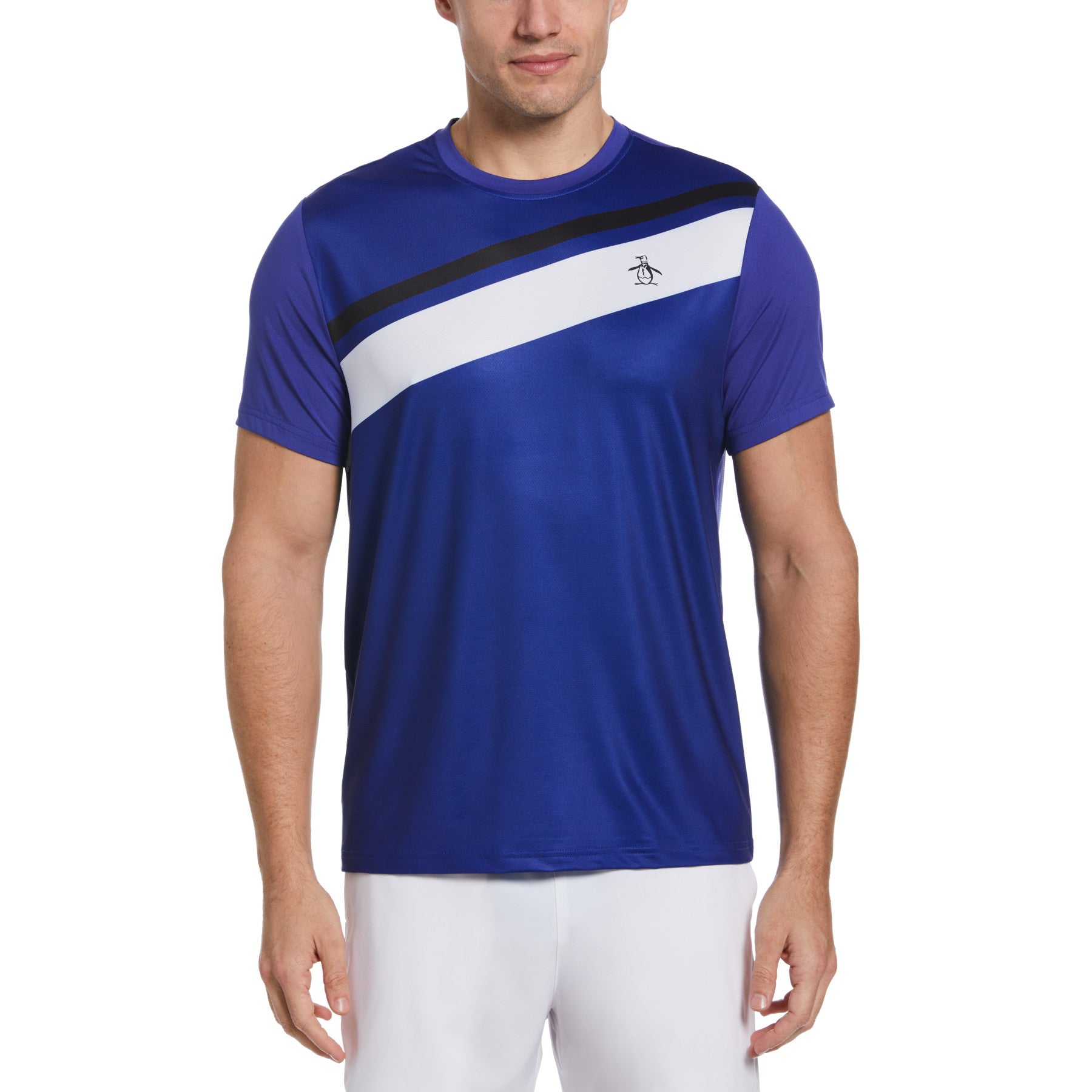 View Performance Color Block Print Tennis TShirt In Bluing information