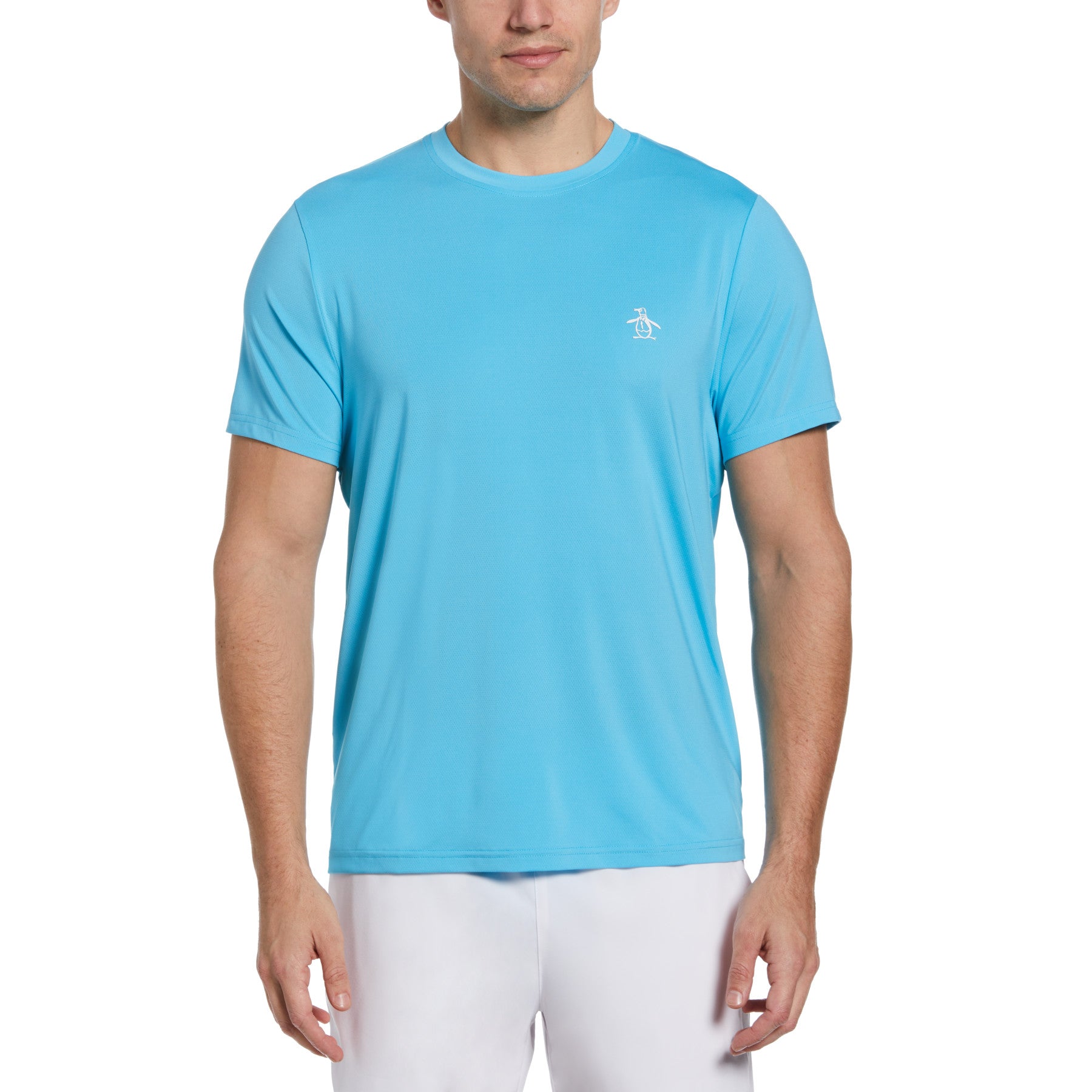 View Solid Performance Tennis TShirt In Aquarius information