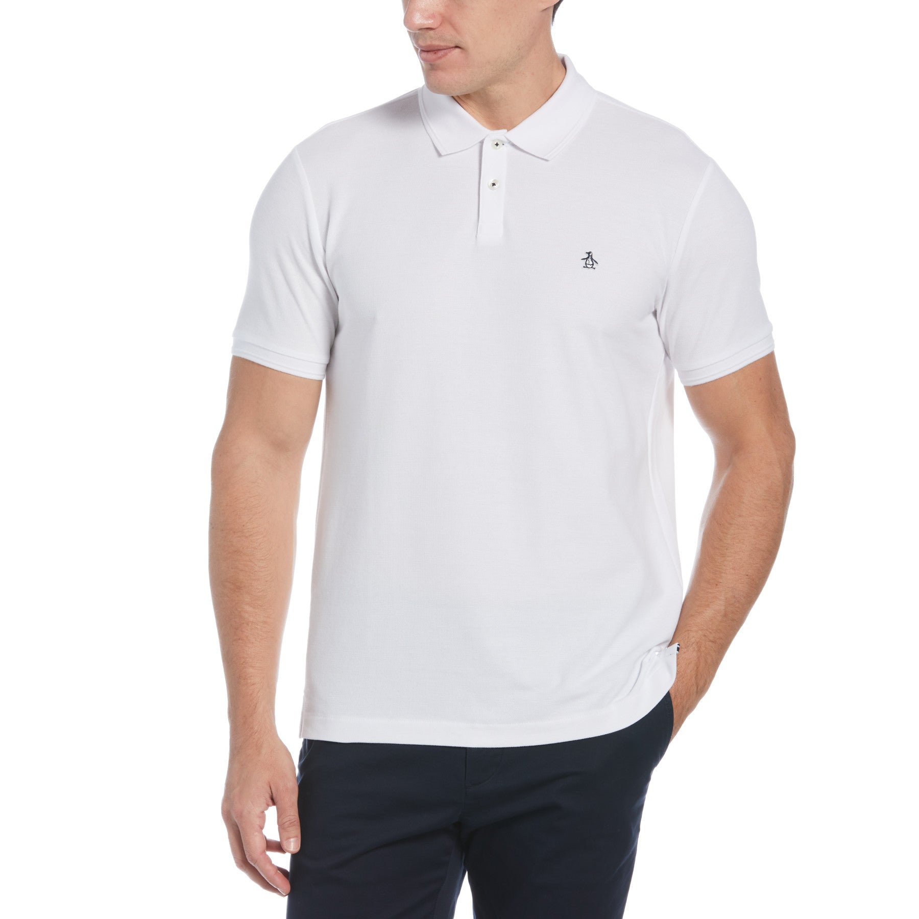 View Daddy Organic Cotton Polo Shirt In Bright White information