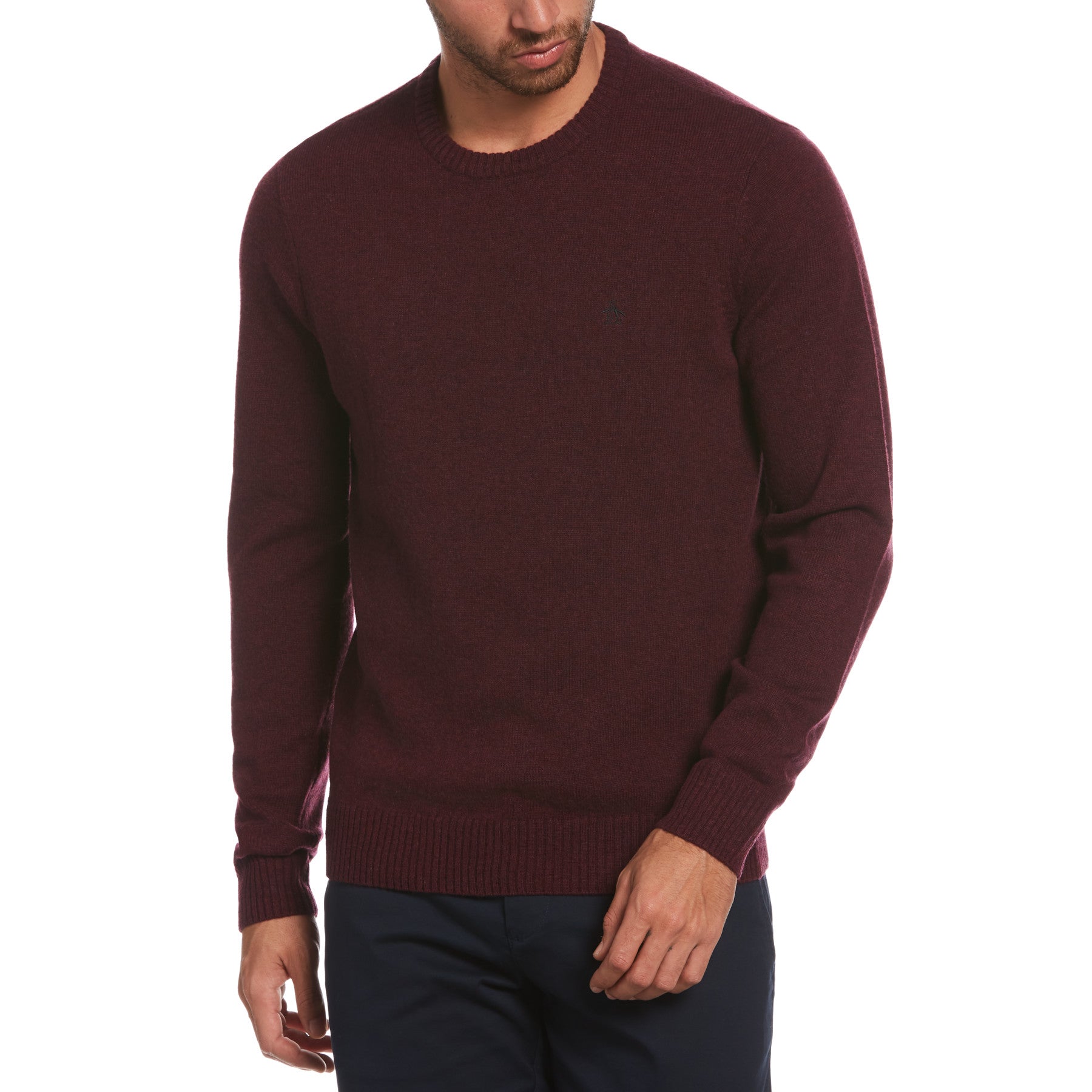 View Lambswool Crew Neck Jumper In Tawny Port information