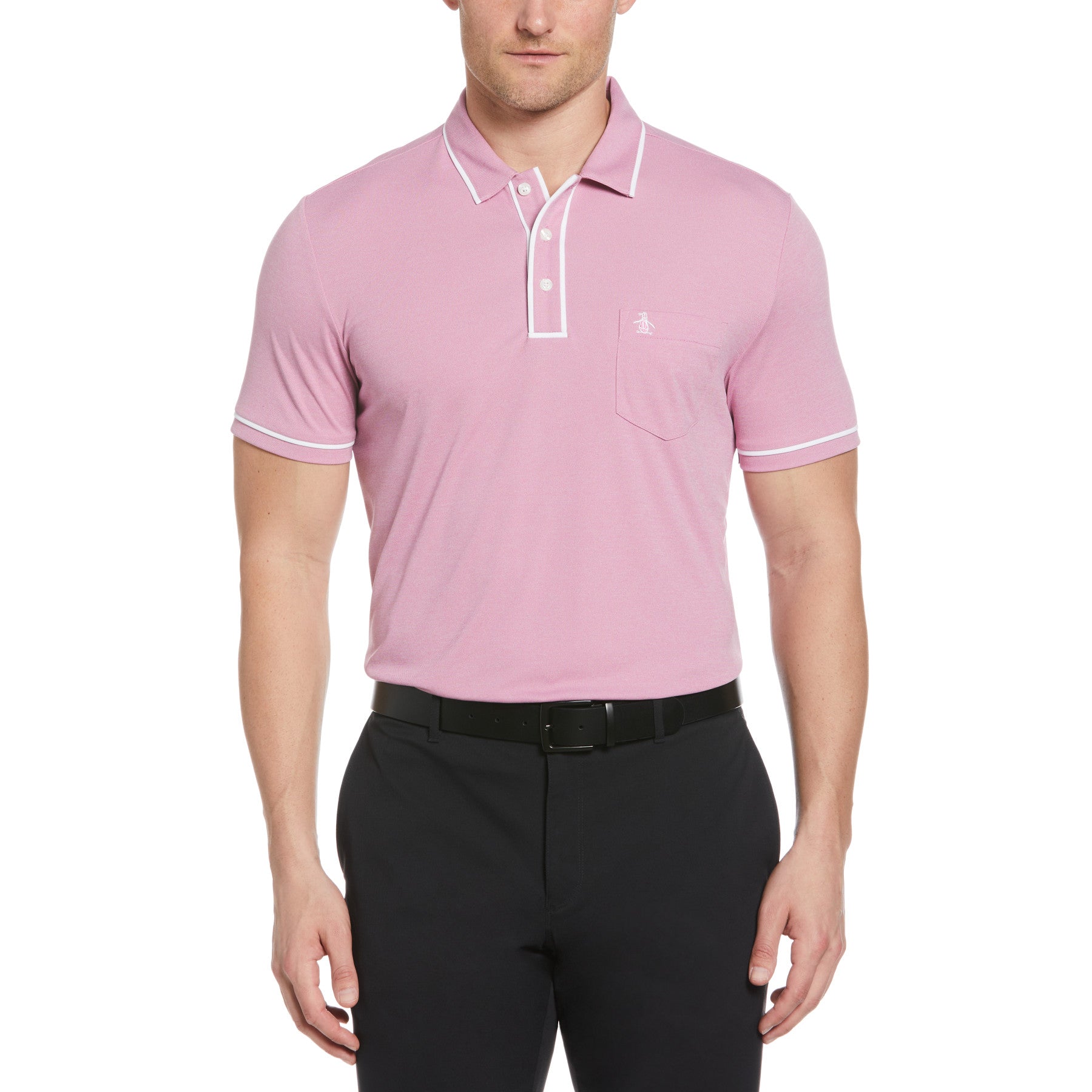 View Eco Performance Earl Golf Polo Shirt In Rose Bouquet information