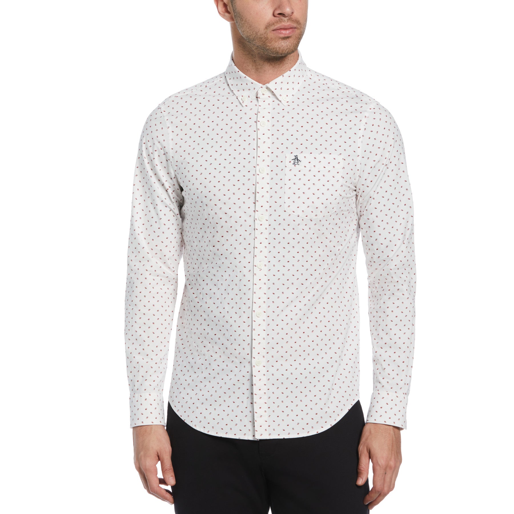 View Printed Ecovero Stretch Shirt In Bright White information