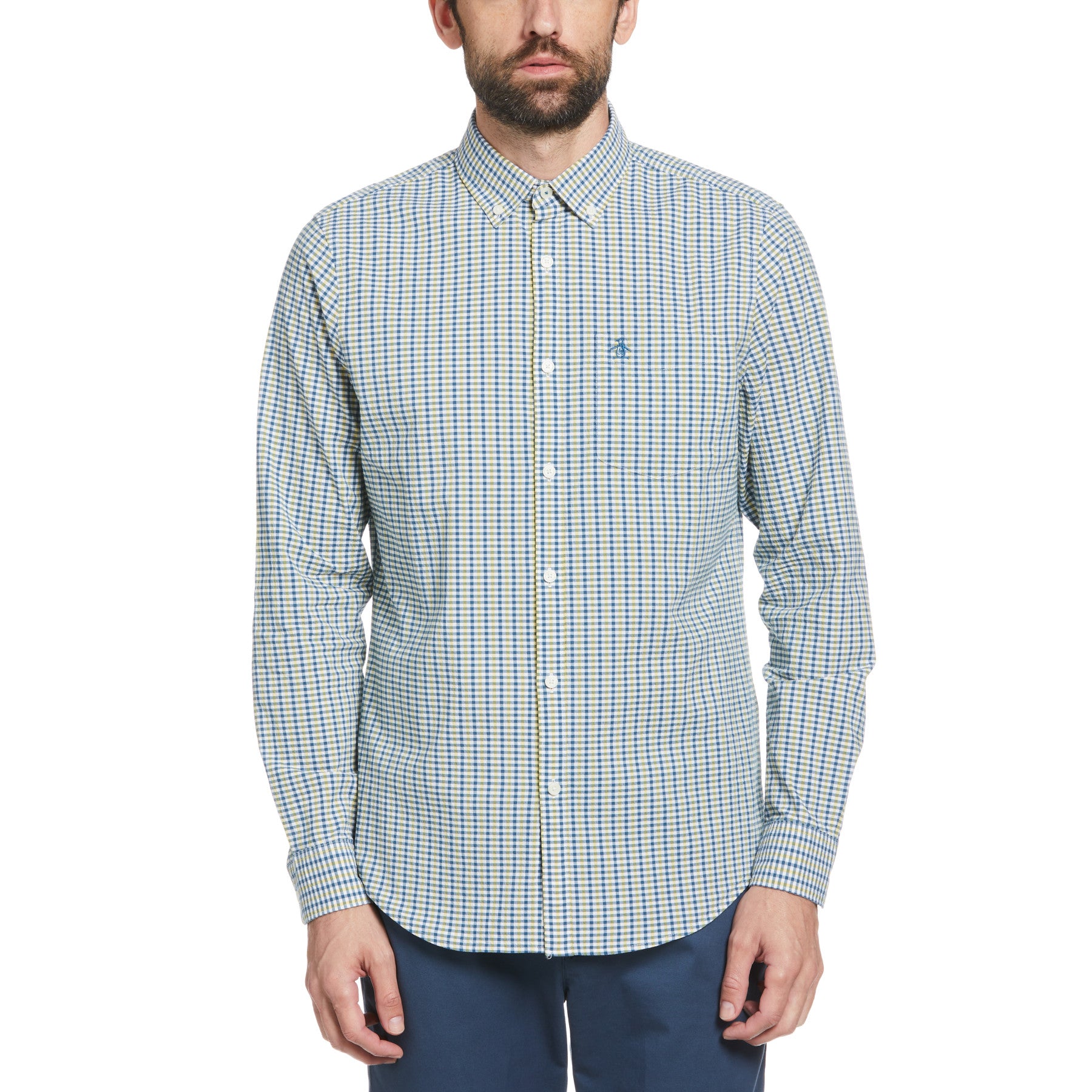 View Slim Fit Plaid Shirt In Midnight information