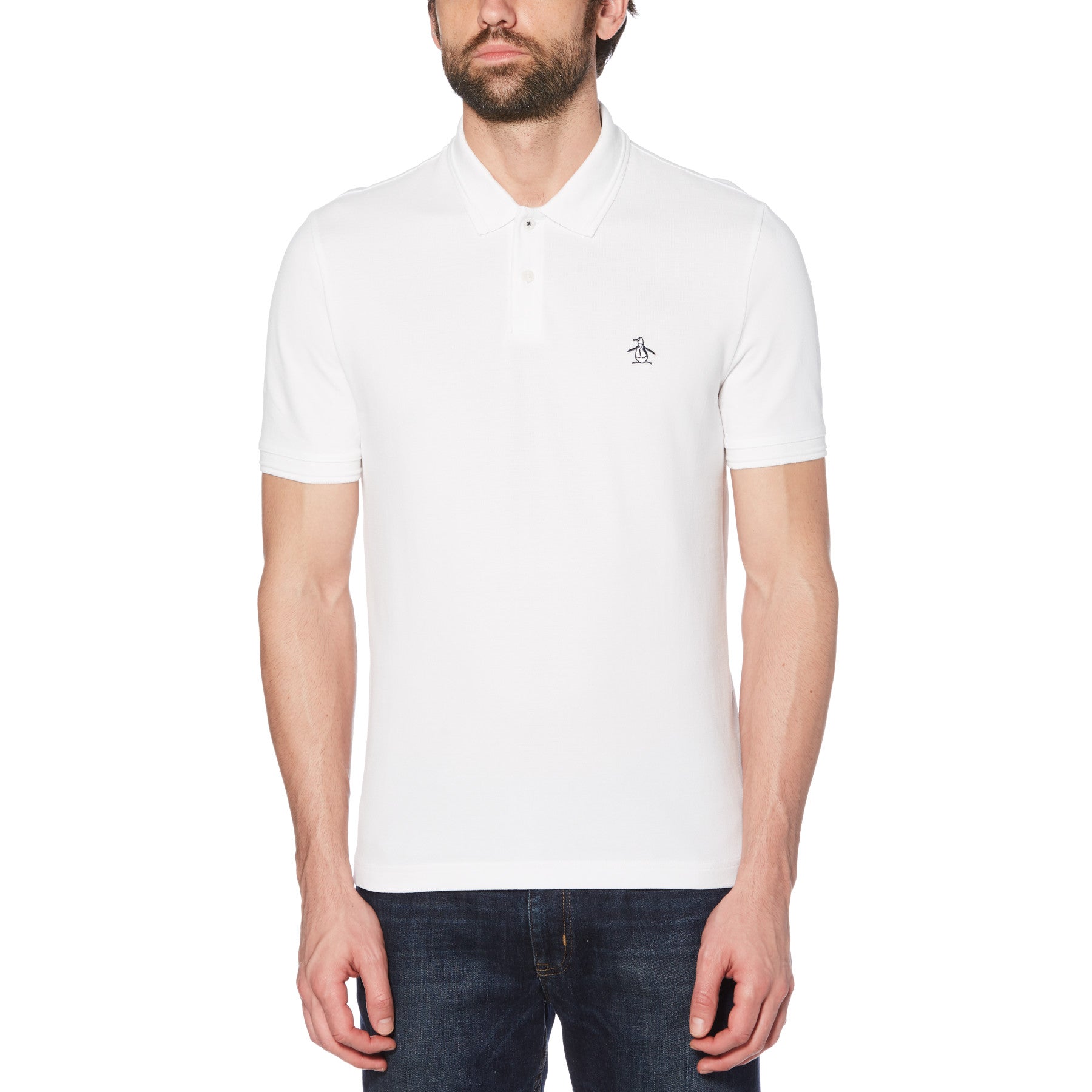View Raised Rib Polo Shirt In Bright White information