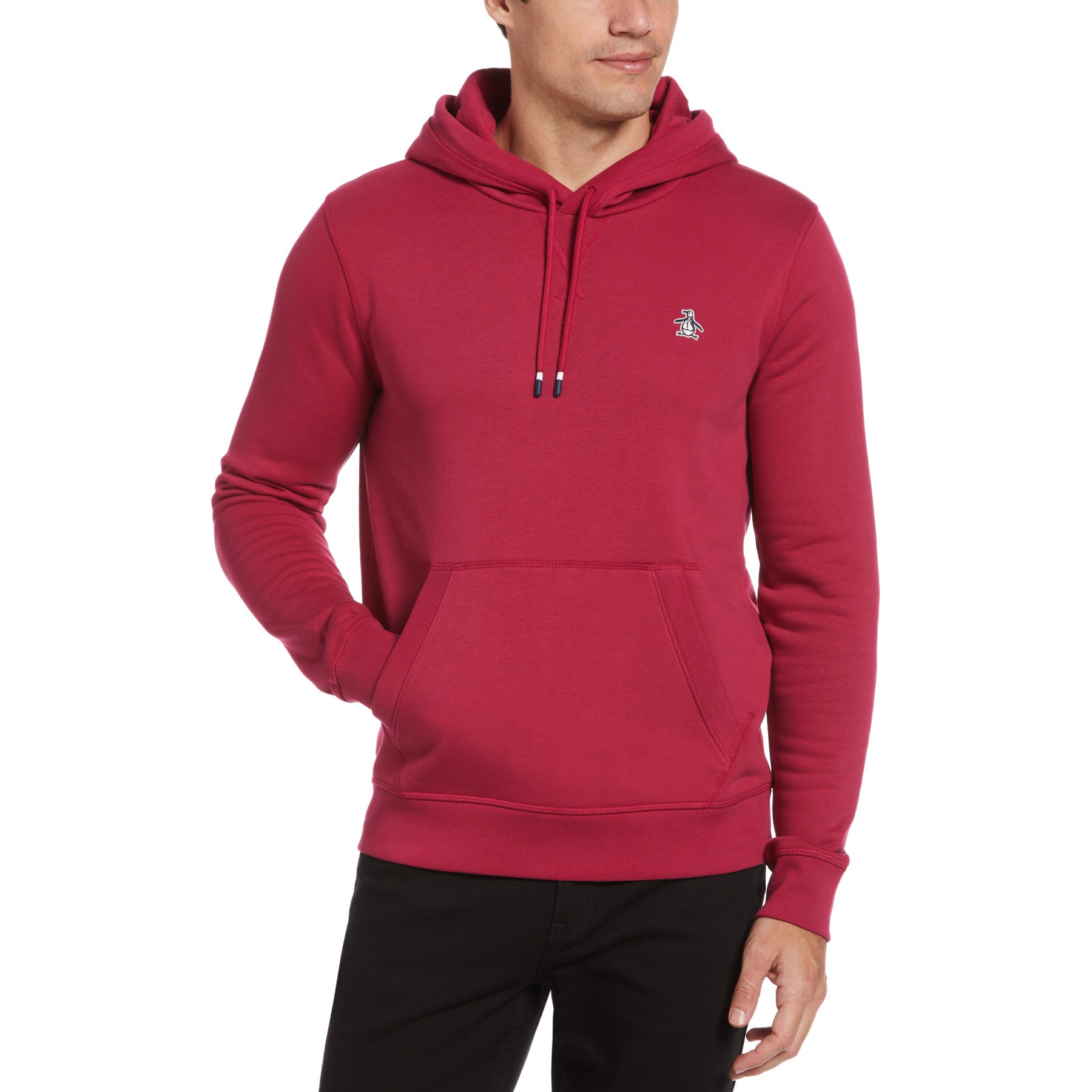 View Sticker Pete Organic Cotton Fleece Hoodie In Sangria information