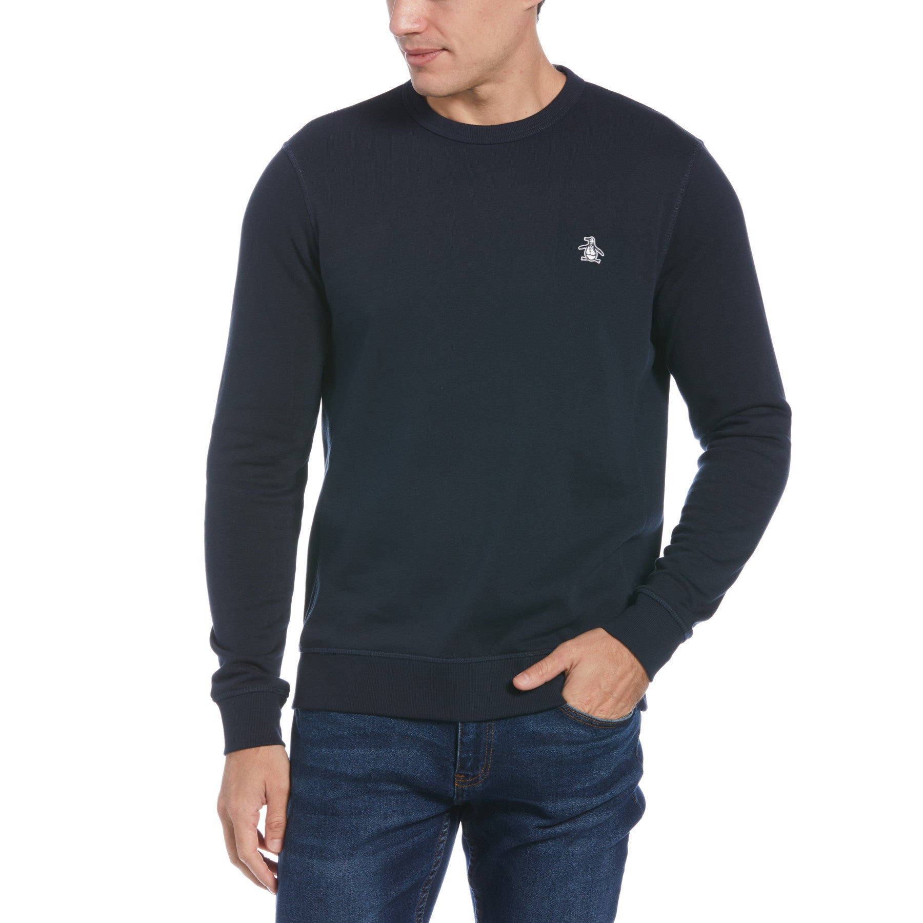 View Fleece Crew Neck Sweatshirt In Dark Sapphire information