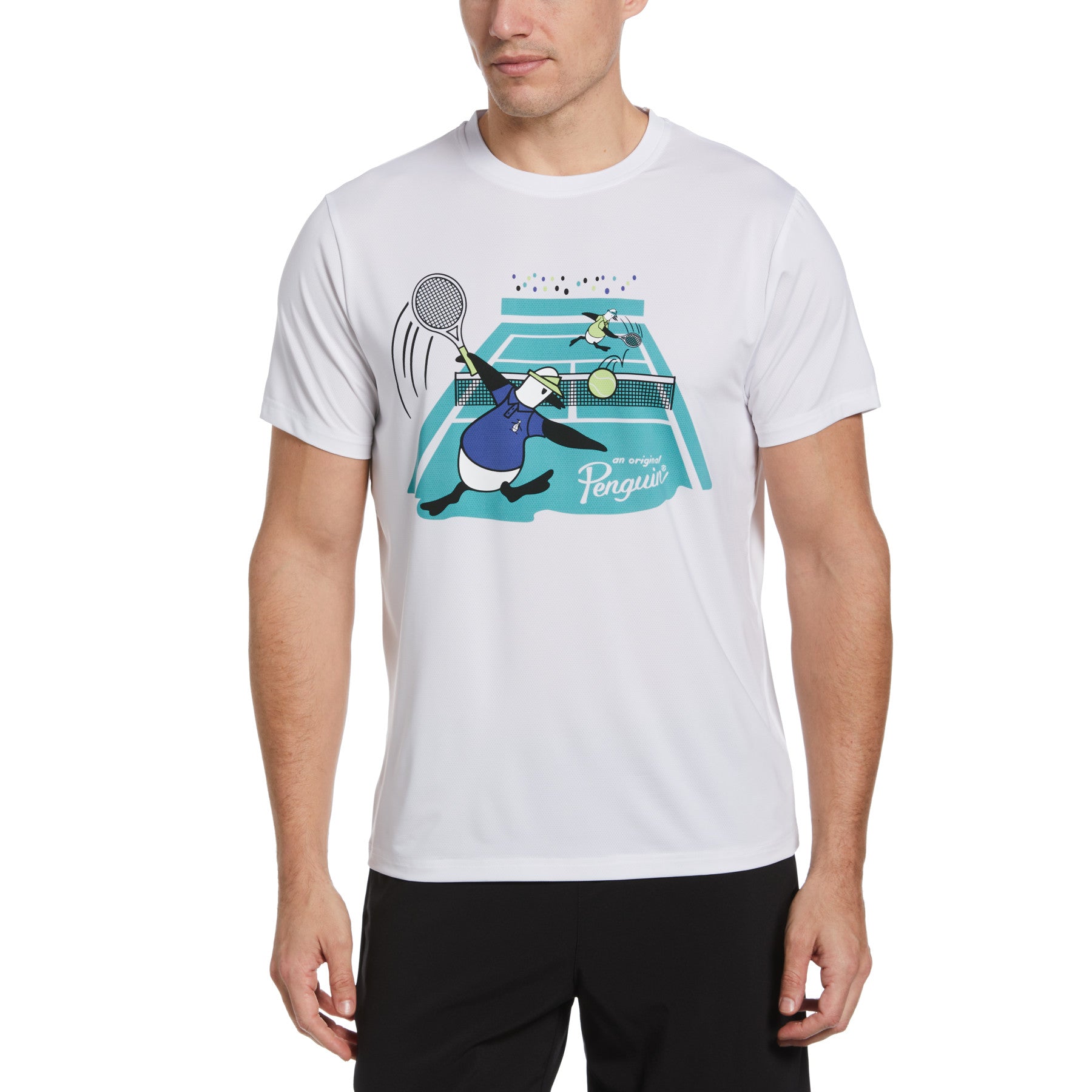 View Original Performance Graphic Tennis TShirt In Bright White information