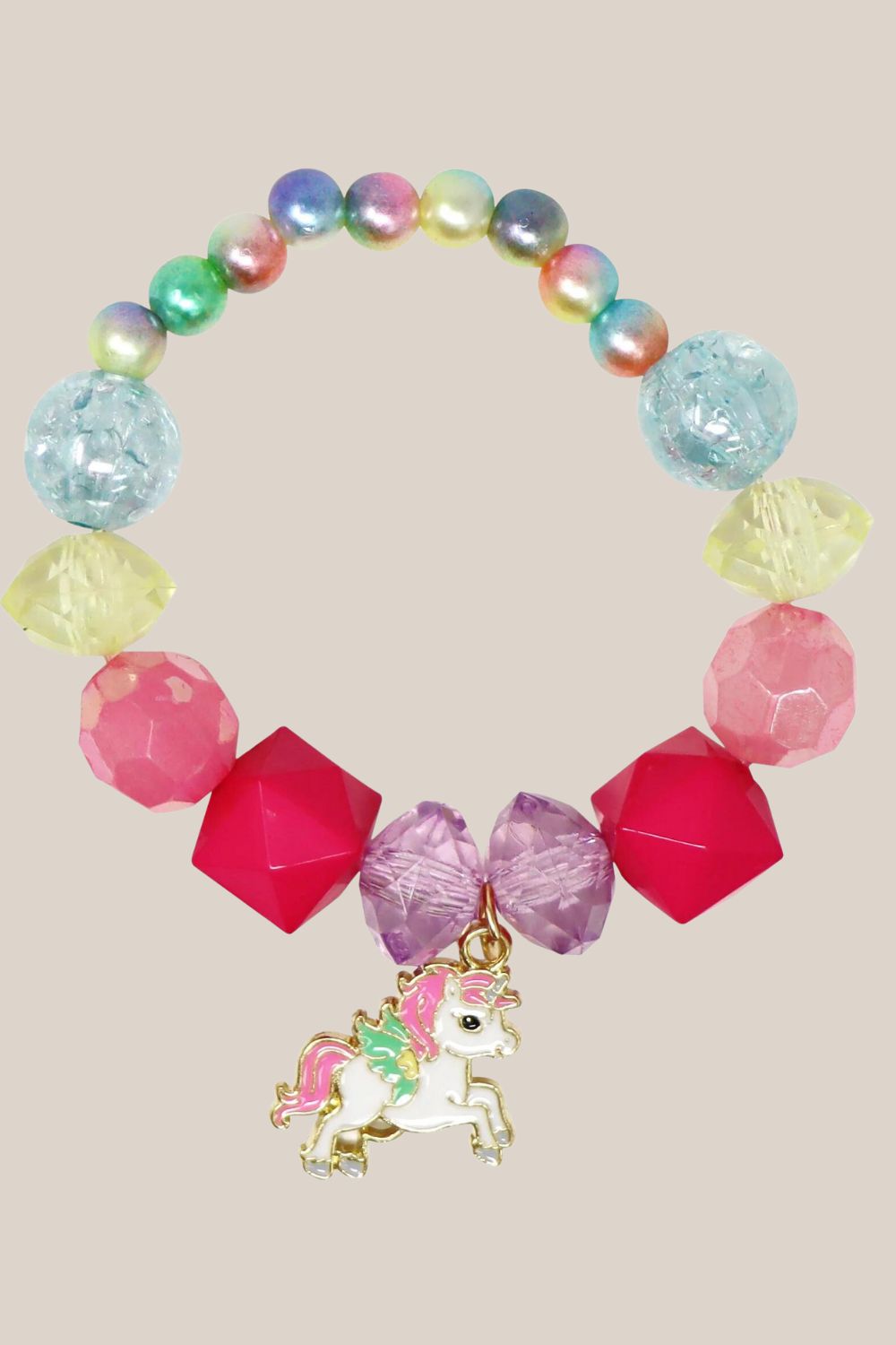 Unicorn Letters & Charm Bracelet – Pink Poppy