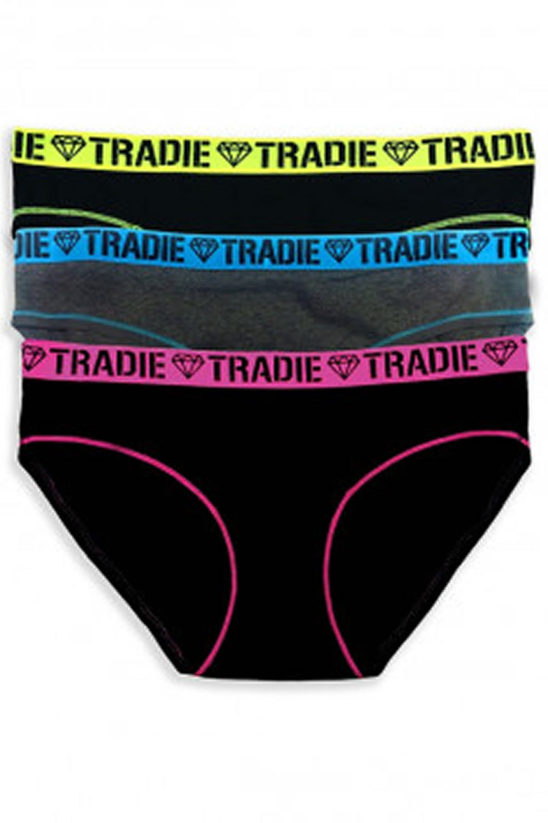 Tradie Lady Curve 3 Pack Bikini Briefs - Titley's Department Store