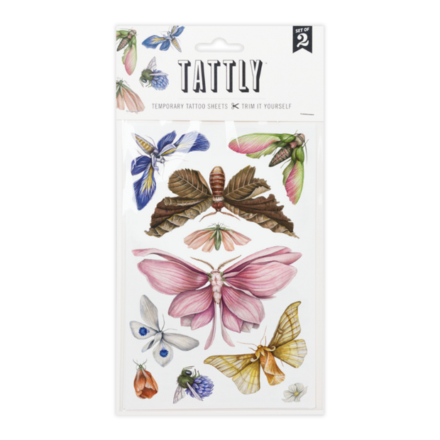 Floraflies Sheet | Tattly temporary tattoos printed in Vegetable Ink