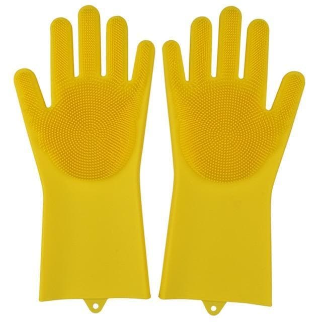 cleaning rubber gloves