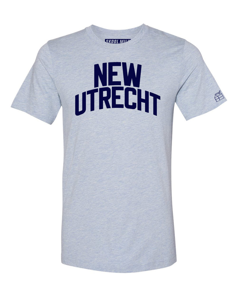 periodieke lanthaan hiërarchie Sky Blue New Utrecht T-shirt with Blue Letters – Skool Milk