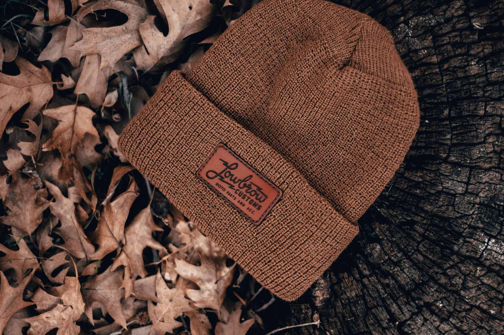 Custom Leather Patch Beanies with Your Logo Decorated in the USA