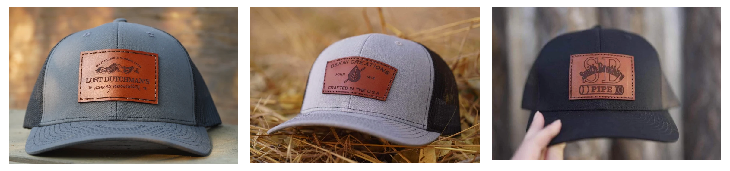 leather patch hats with your logo