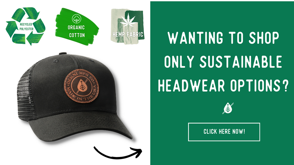 where to buy sustainable headwear and eco friendly hats with custom logo in the usa organic cotton hemp recycled hats
