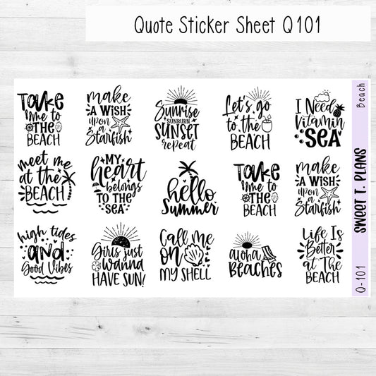 Positive Quotes Planner Sticker Sheet (Q110 Q111) – Sweet T. Plans