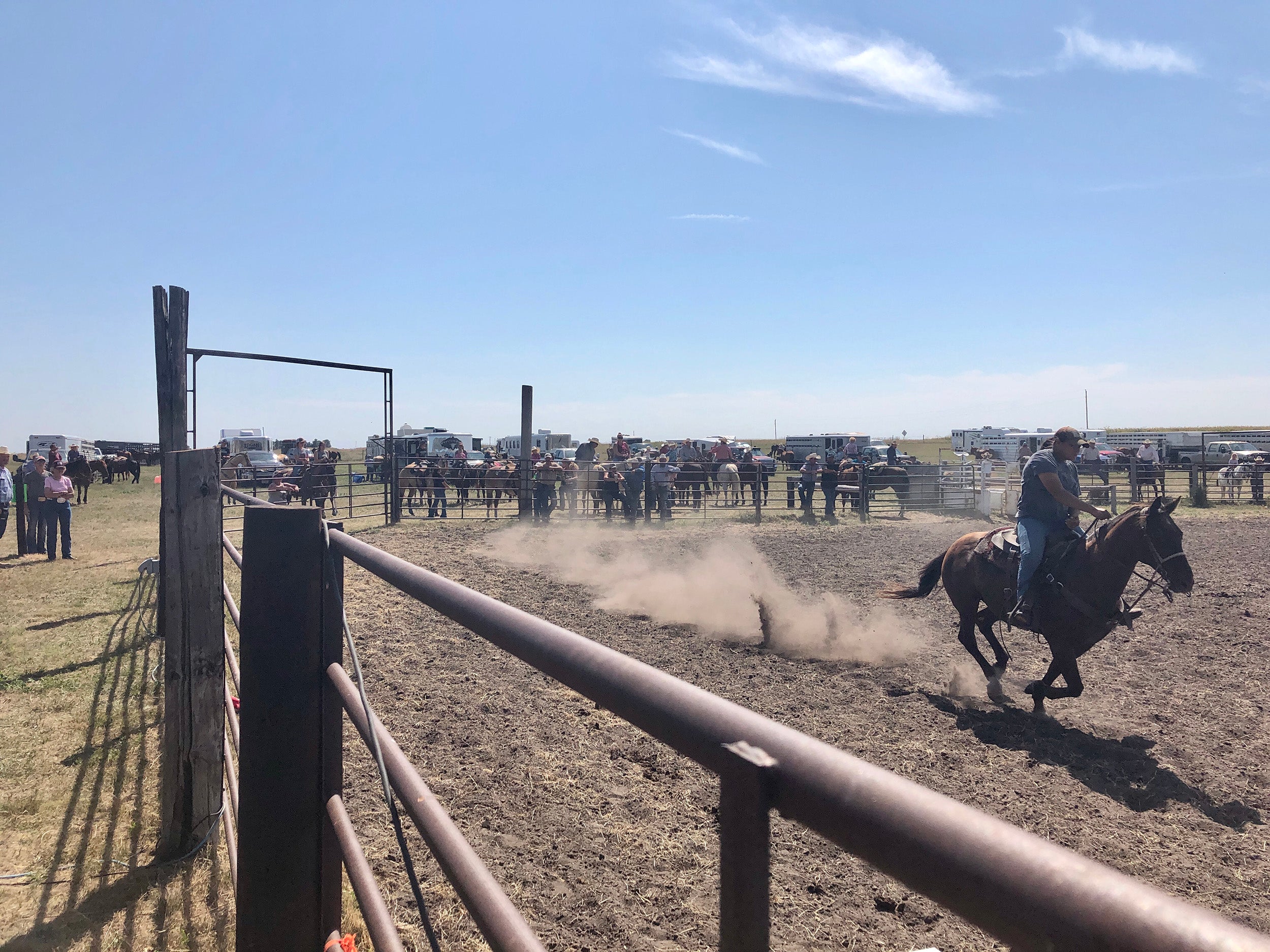 Sparks Nebraska rodeo horseback riding pole bending 