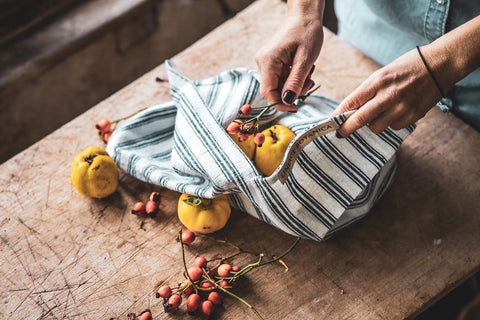 Market bags using a Japanese design - cross cultural use of pattern making