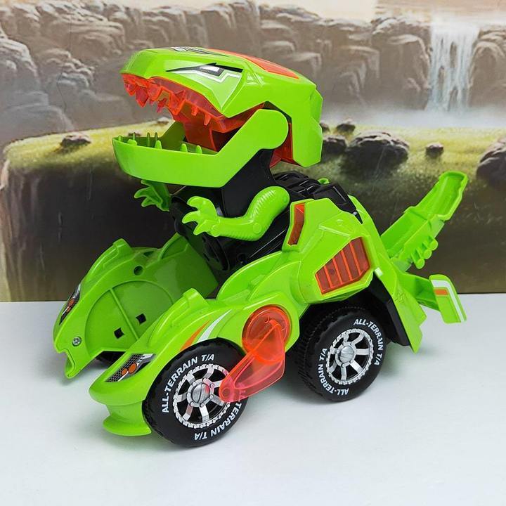 transforming dinosaur led car