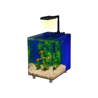 Penn-Plax Water World Radius Curved Corner Glass Aquarium Kit, 7.5-Gallon