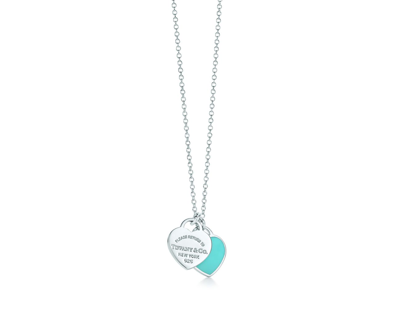 tiffany mini double heart tag pendant review