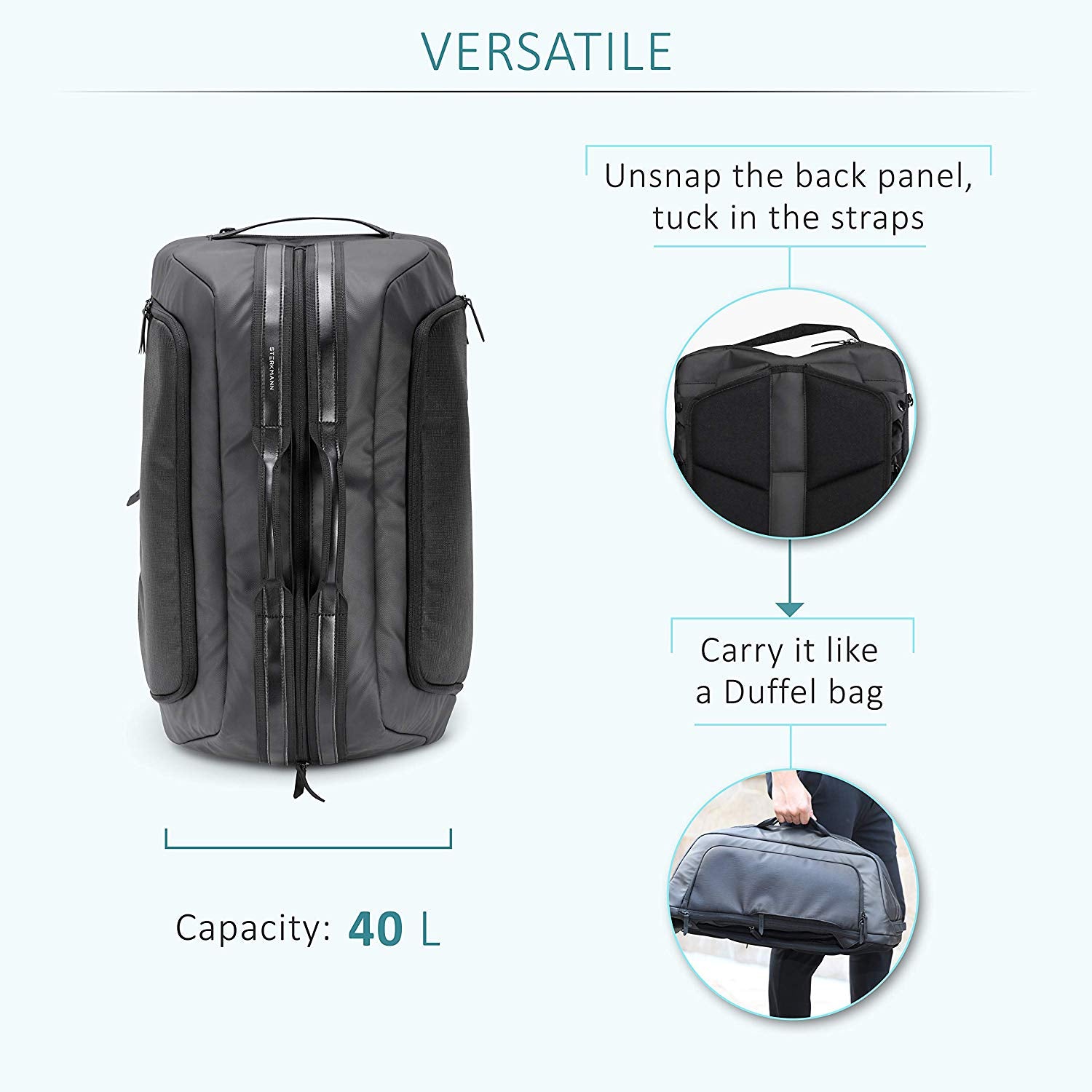 sterkmann expandable backpack