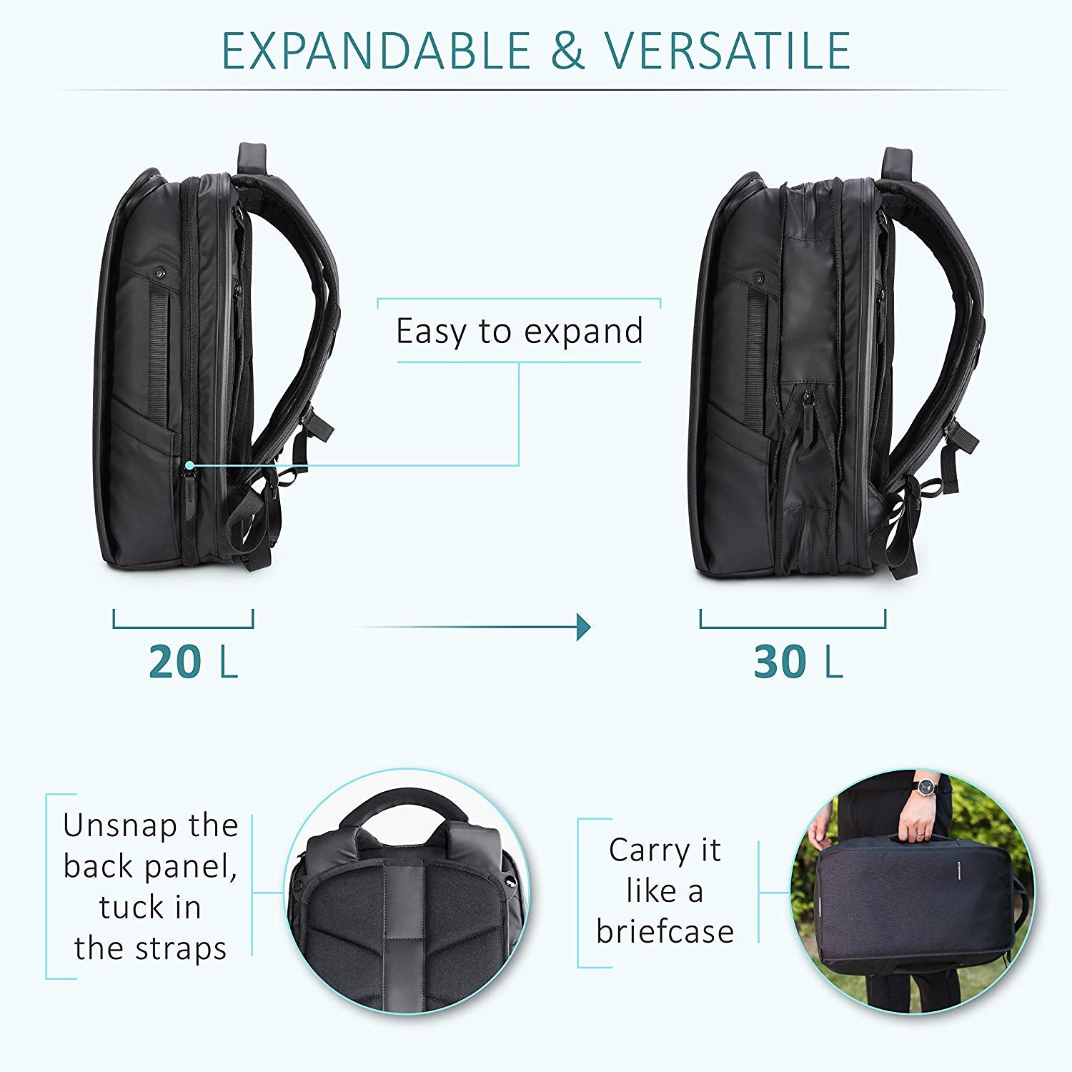 sterkmann expandable backpack