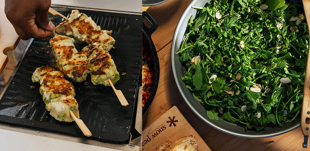 Grilled chicken and herb salad