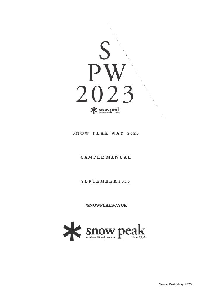 Snow Peak Way 2023 Manual – Snow Peak