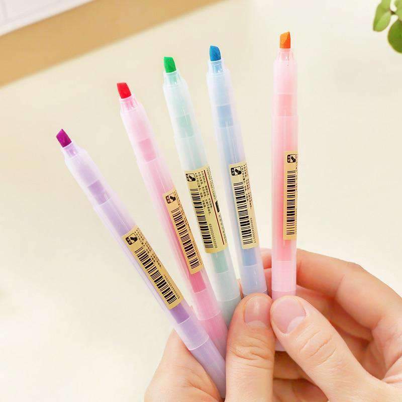 MUJI style Pastel Highlighters - Set of 