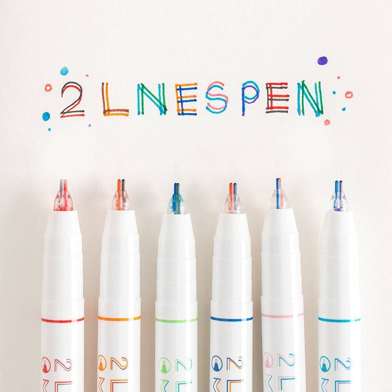 Metallic Double Lines Markers – Raspberry Stationery