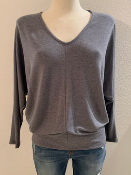 Grey Dolman V Top