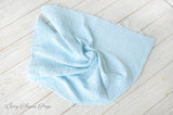Light Blue Vintage Quilt Blanket Photo Prop