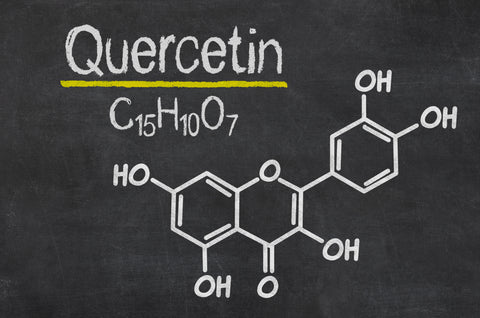 Blackboard with the chemical formula of Quercetin - InterPlexus Blog Immune Support