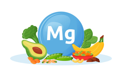 Products containing magnesium cartoon vector illustration