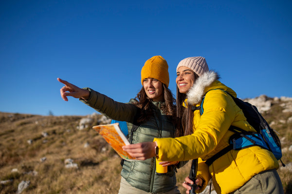 Healthy Friends Hiking and Having Fun in the Mediterranean Region