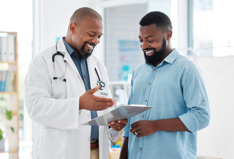 Young Healthy Man with a Normal Free Testosterone Level at a Doctor Appointment