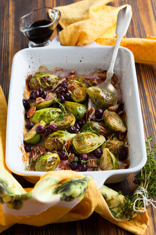 Holiday Vegan Organic Paleo Cranberry Brussels Sprouts Pecan Medley