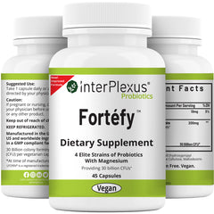 Fortéfy™: A top-tier blend of dairy-free probiotic strains designed to bolster the immune system.*