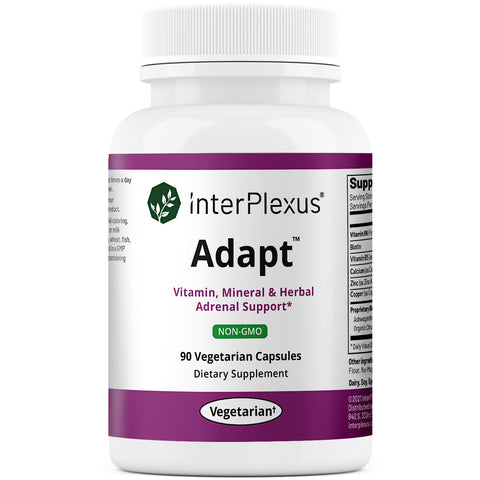 Adapt is a physician-formulated blend that includes Ashwagandha, zinc, and B vitamins to support the detoxification of toxic metals and other endocrine disruptors.*