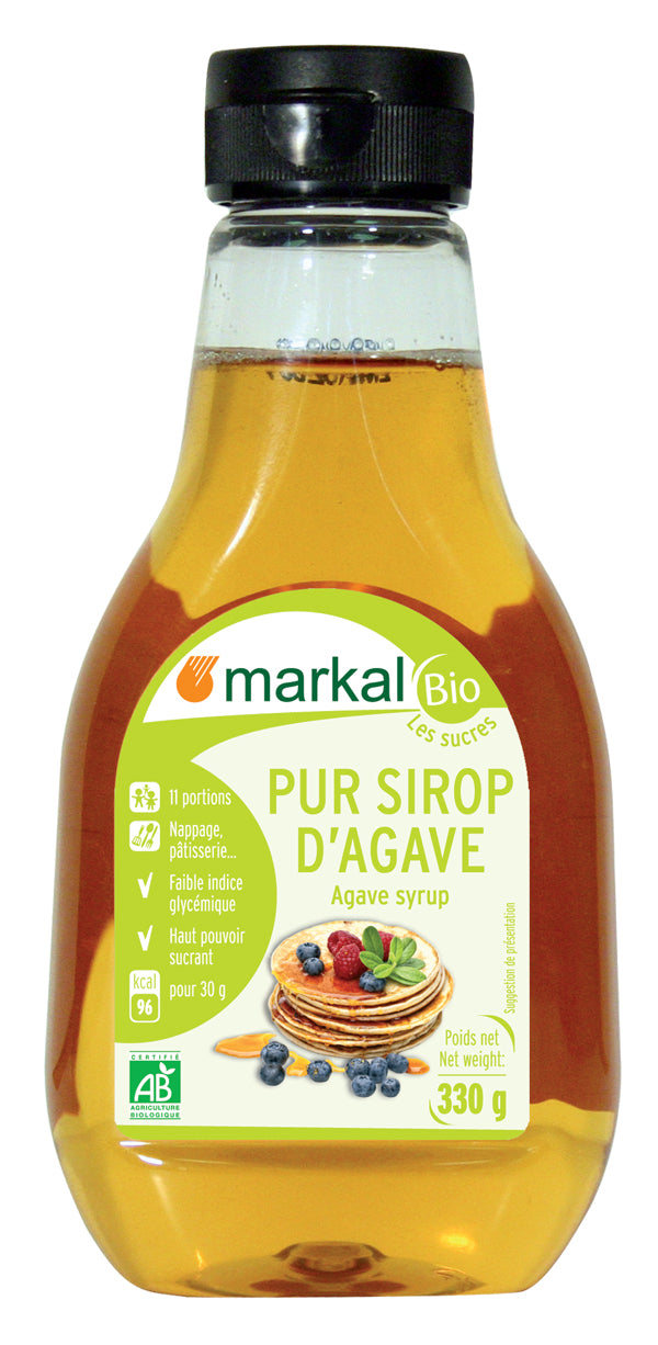 Sirop d’agave bio (350 gr) sans OGM pour diabétiques, végétariens et  végétaliens