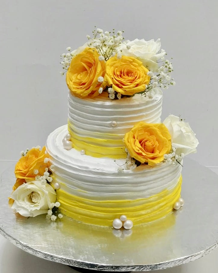 Black and yellow simple theme Cake - YouTube