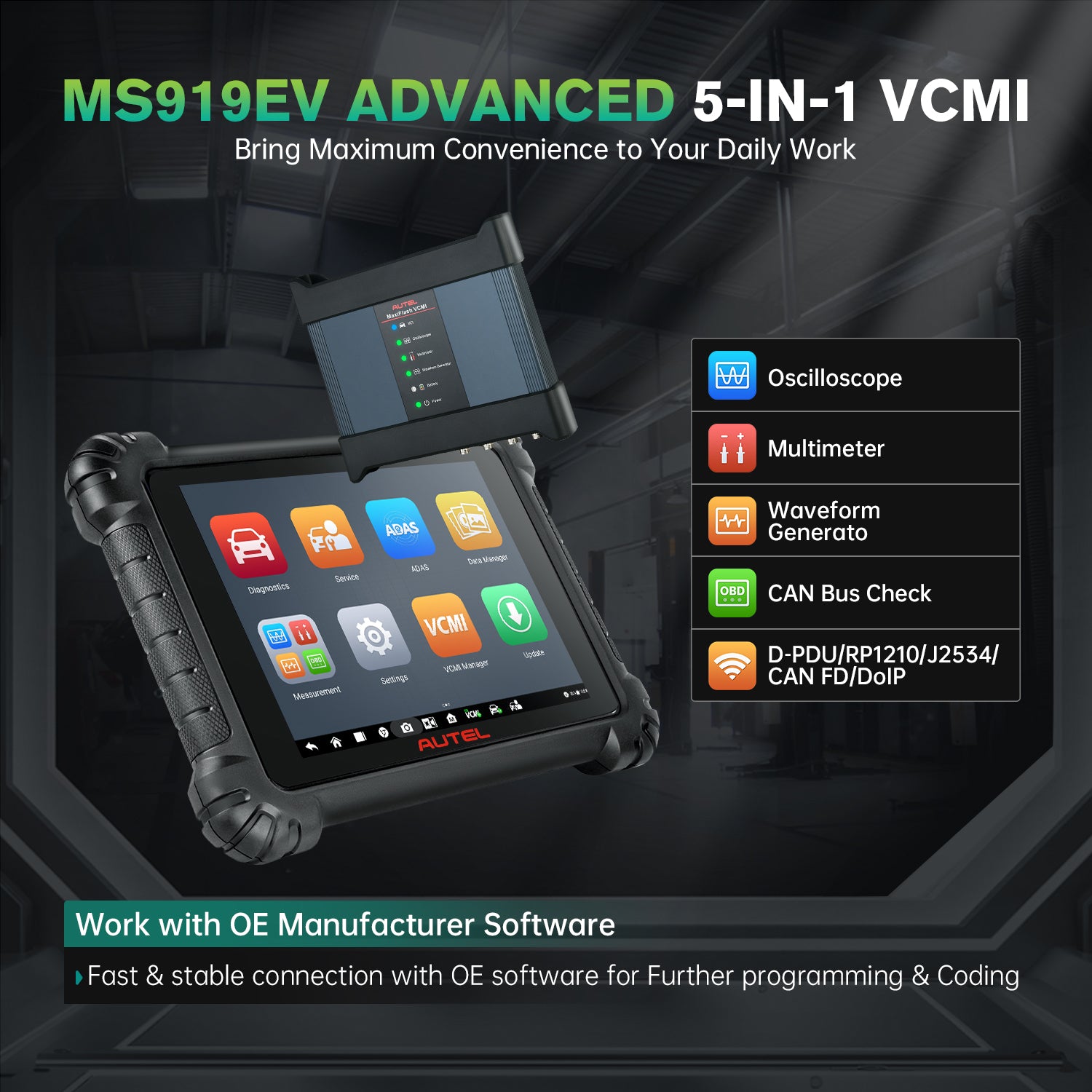Maxisys MS919EV with Advanced 5-IN-1 VCMI