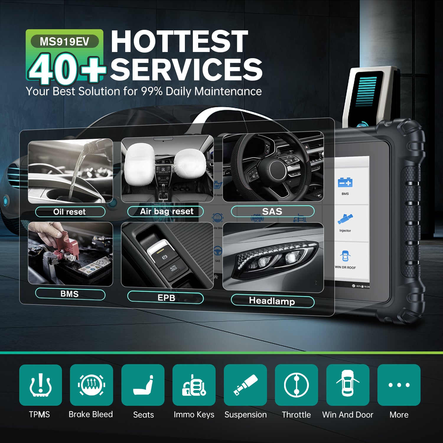 MS919EV 40+ Daily Reset Service for 150 Car Makes